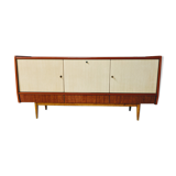 Vintage row in lacquered wood and formica