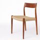 Niels Møller Dining Chair Set (6) – Models 77 & 57, Teak, Danish Cord