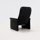 DS50 black leather lounge chair by De Sede Switzerland 1980s