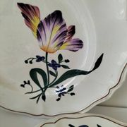 Vintage Longchamp plates – "Tulips" model – 1950s-60s