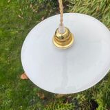 Vintage white opaline pendant light