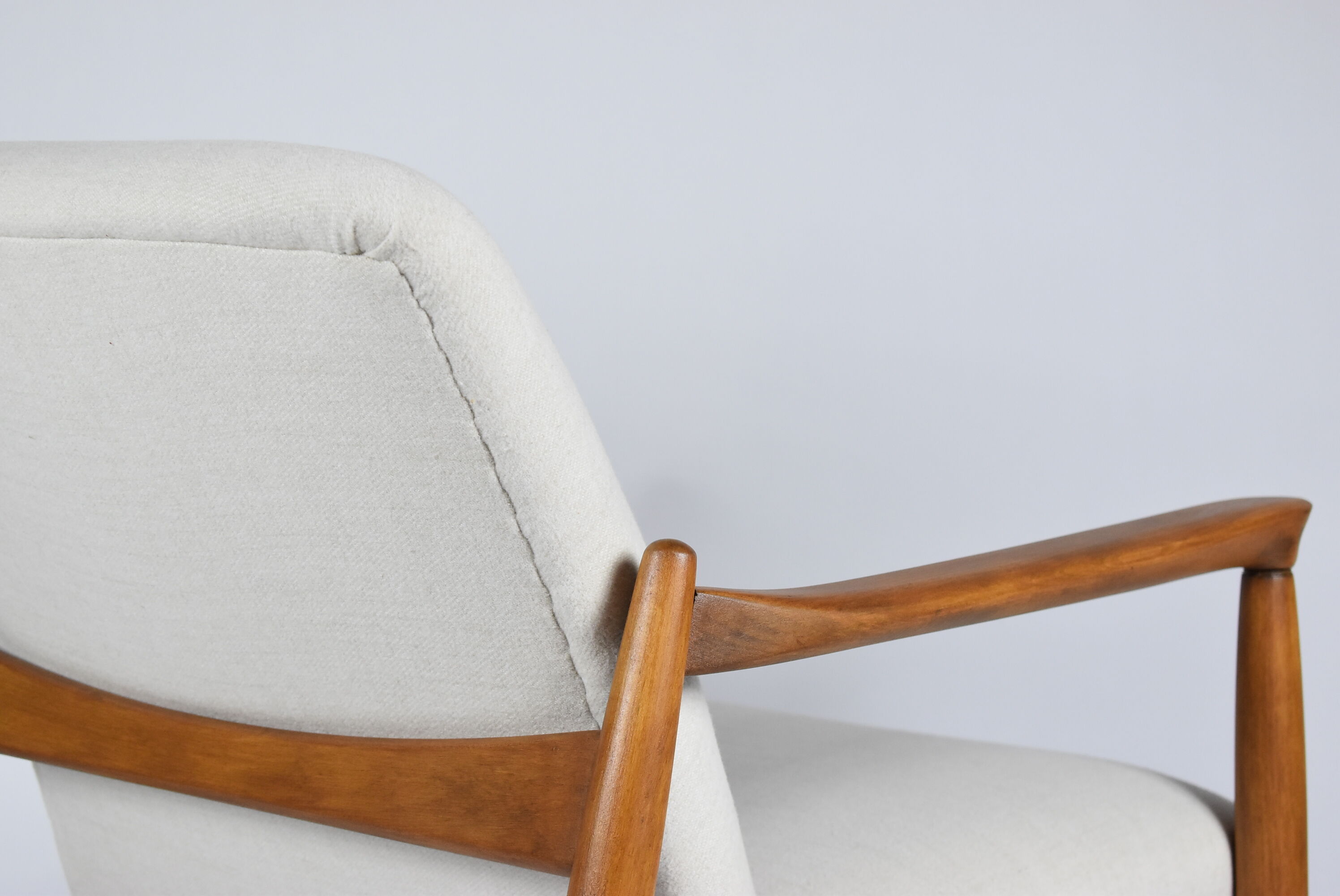 Polish icon, armchair model GFM-64, designed by E.Homa, 1960s, cream