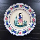 Assiette ancienne signée HB Quimper
