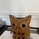 Stoneware lantern in the shape of an owl.