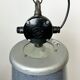 Lampe d’usine industrielle en émail gris d’Elektrosvit, années 1960