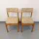Pair of vintage Baumann chairs in wood and fabric from the 70s
