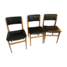 Series of 3 Scandinavian chairs