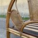 Single rattan and peacock cane bed