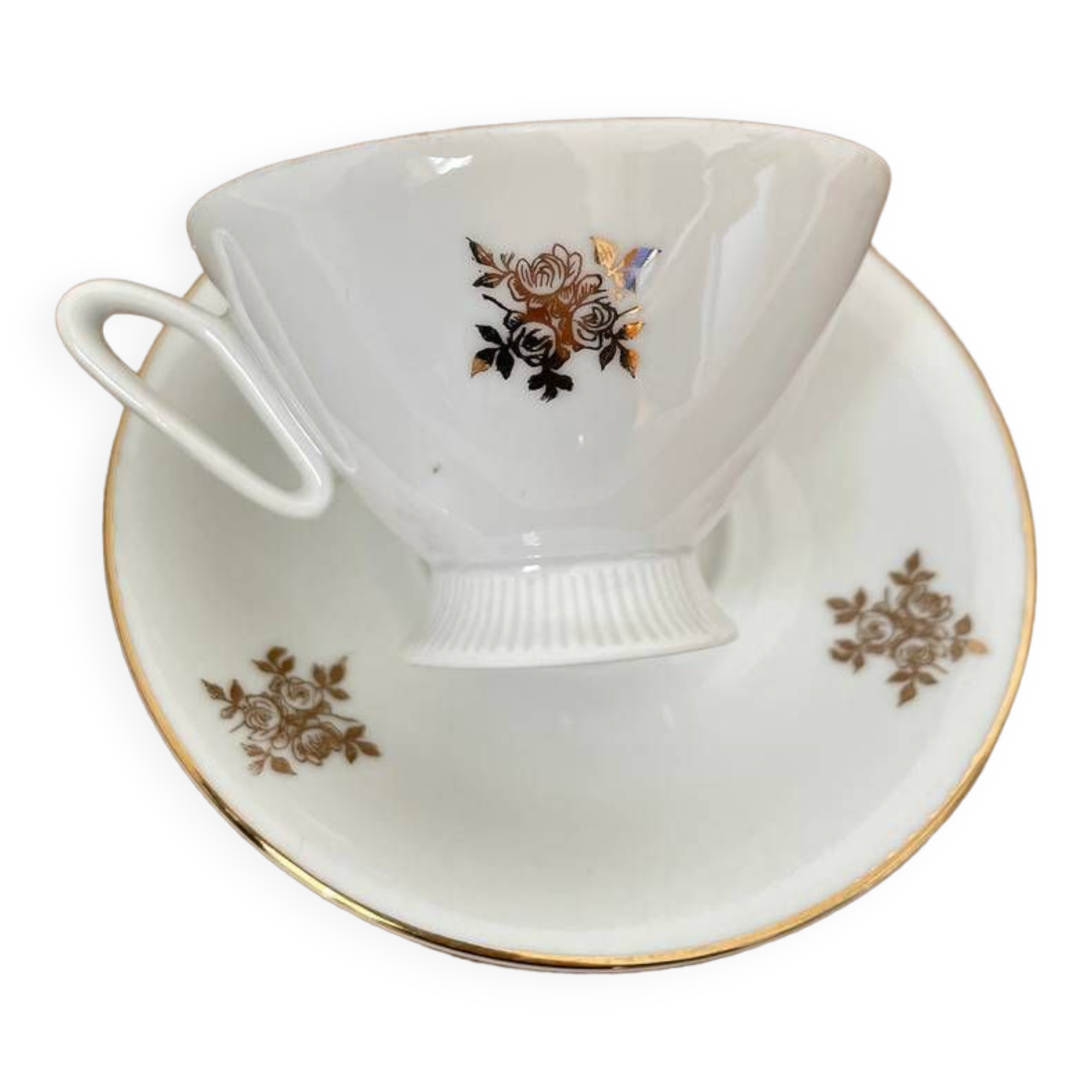 Bavarian porcelain coffee cup and saucer