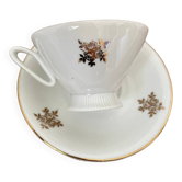Tasse à café et soucoupe en porcelaine de Bavaria