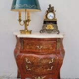 Louis XV style curved chest of drawers in marquetry