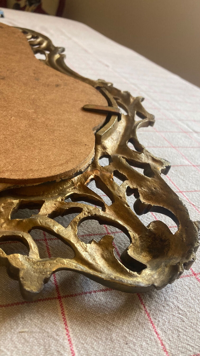Gilded bronze mirror