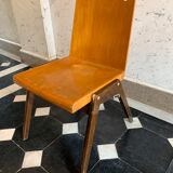 Series of 6 stackable industrial chairs, Roland Rainer for Emil & Alfred Pollak, ca 1950