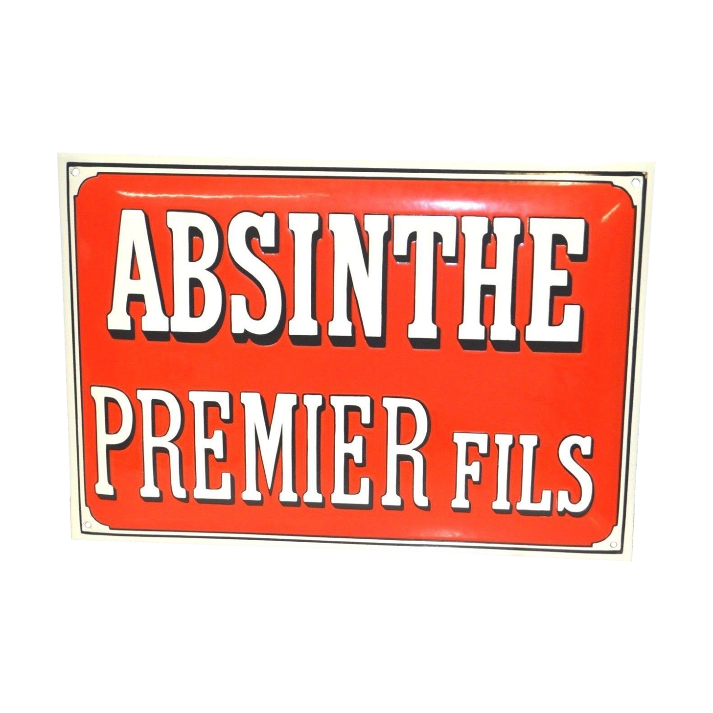 Enamelled plaque "first son absinthe"