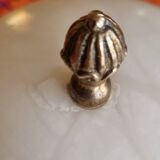 Vintage alabaster and copper candy box