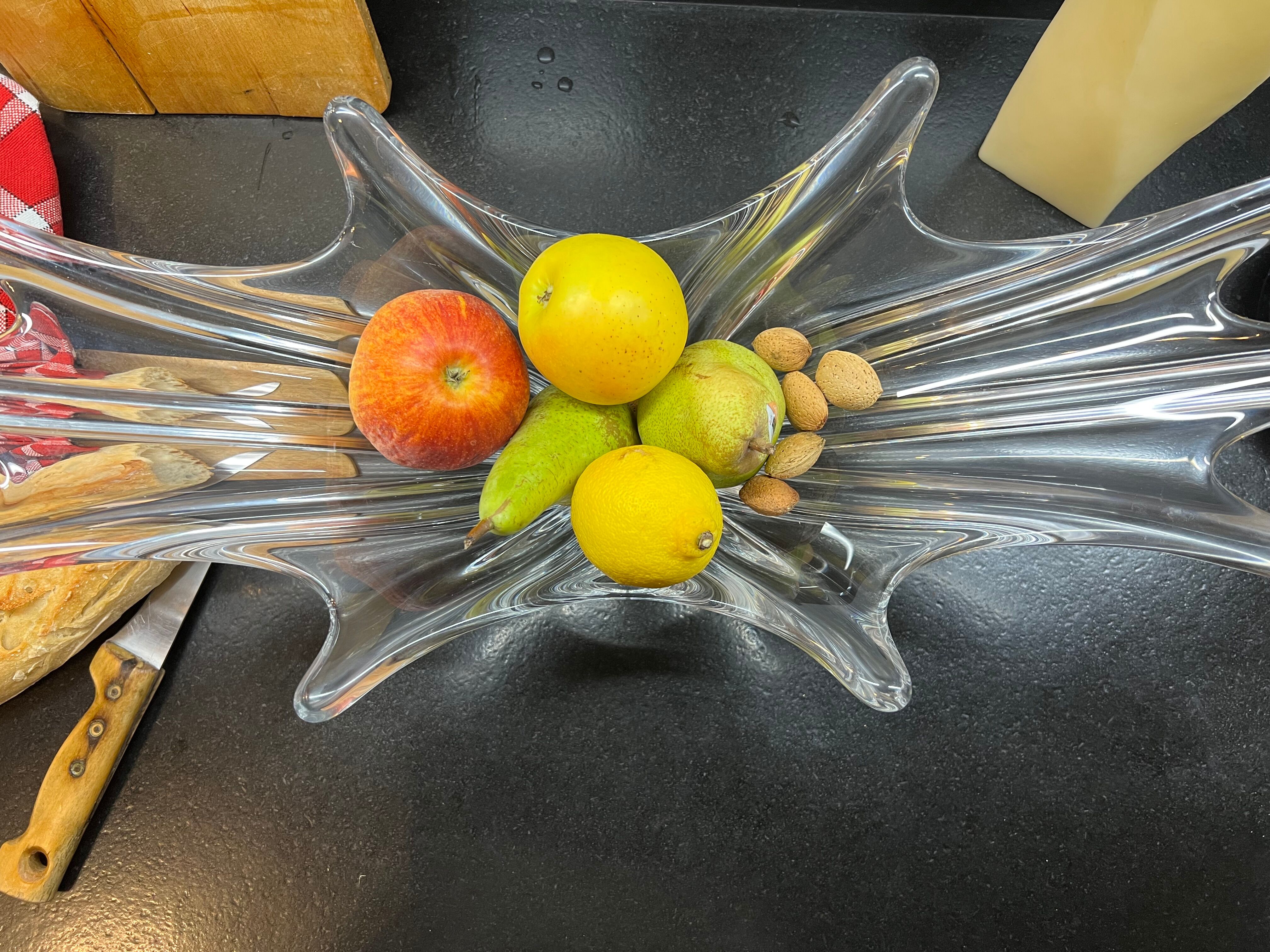 Large vintage cut crystal Baccarat 50s