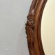 Miroir mural en bois vintage avec ornements floraux – Miroir ovale