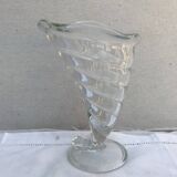 Ancient wine ox abondance Bormioli Rocco moulded glass made in italy vintage