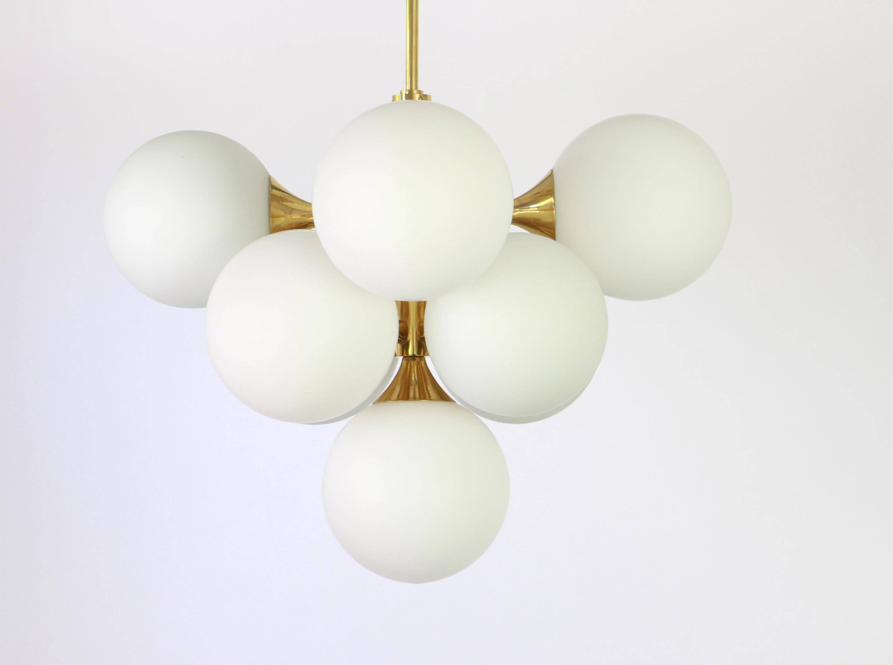 Atomic Lustre in Brass by Kaiser, Germany, 1960s