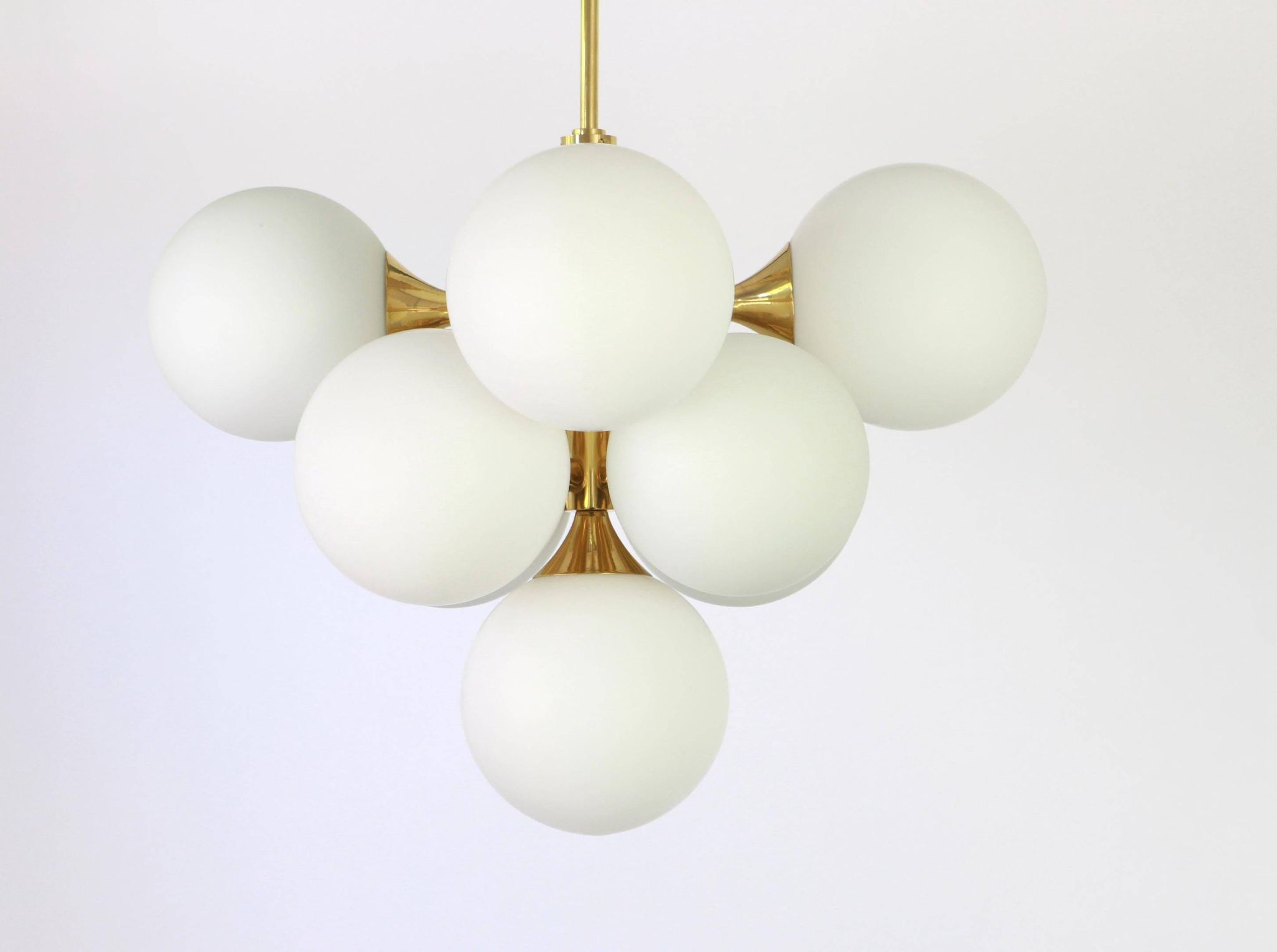 Atomic Lustre in Brass by Kaiser, Germany, 1960s