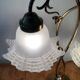 Vintage brass lamp and handkerchief globes