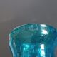 Blue bubbled glass vase Top Design Italy 1970