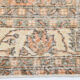 Tapis floral orange vintage, 340x85cm
