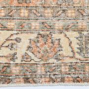 Tapis floral orange vintage, 340x85cm