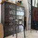 Height-adjustable tripod metal stool