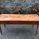 Old cherry farmhouse table with 3 drawers and turned legs