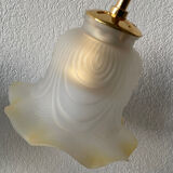 Pair of vintage 80s flower lamps