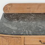 Art Deco wooden and marble sideboard from the 1950s