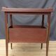 Mahogany service with flaps with removable glass top 67 x 46 cm