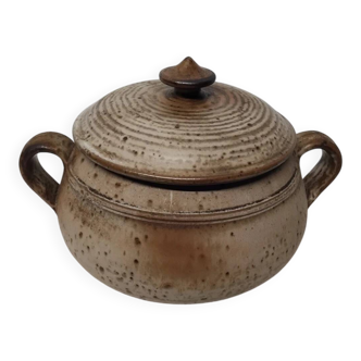 Vintage Signed Stoneware Soup Tureen with Handles