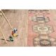 1970s Turkish Oushak Handmade Wool Cotton Orange Runner Rug 82x366