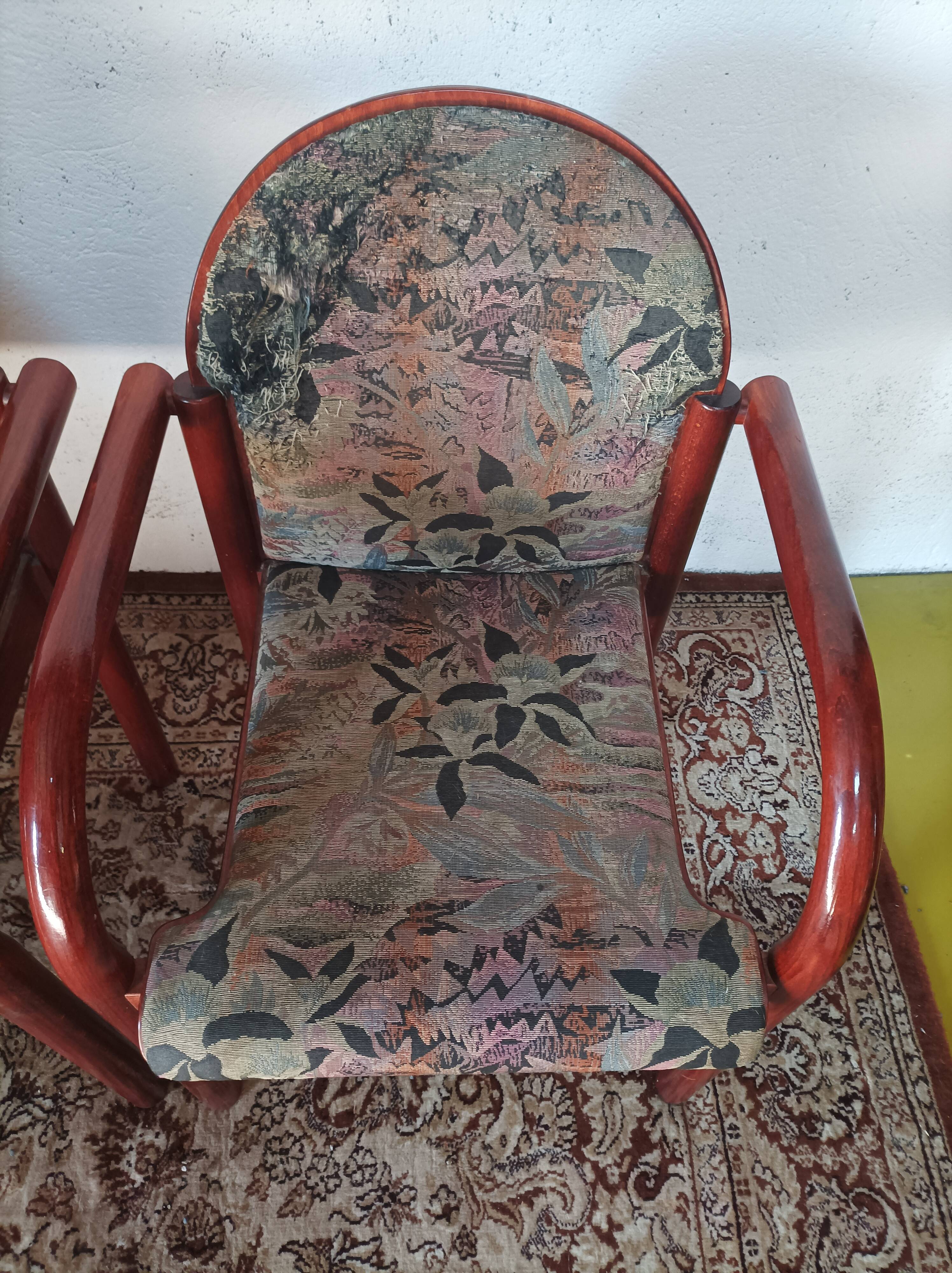 Suite de 4 chaises vintage 1960 Baumann