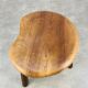Brutalist tripod stool in solid wood