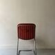 Rinaldi style chair in chromed metal and suede fabric cushion, 1970 design