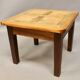 Coffee table on old parquet floor