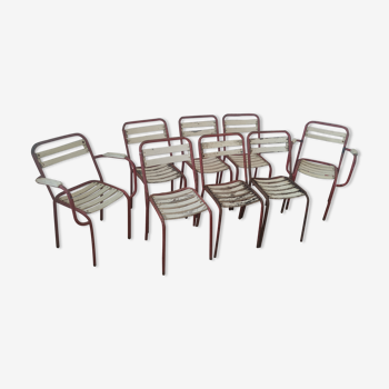 Lot de 8 chaises de jardin