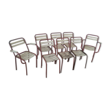 Set of 8 garden chairs