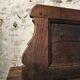 Antique French oak station bench – double-sided, 19th century (140 x 61 x 86 cm)