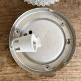Vintage round molded glass ceiling light