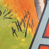 Original litho bike 1896 cycles malinge poster - laulan