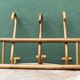 Portemanteau mural en bois courbé, 3 patères