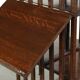 Large antique English oak book carousel from the 19th century