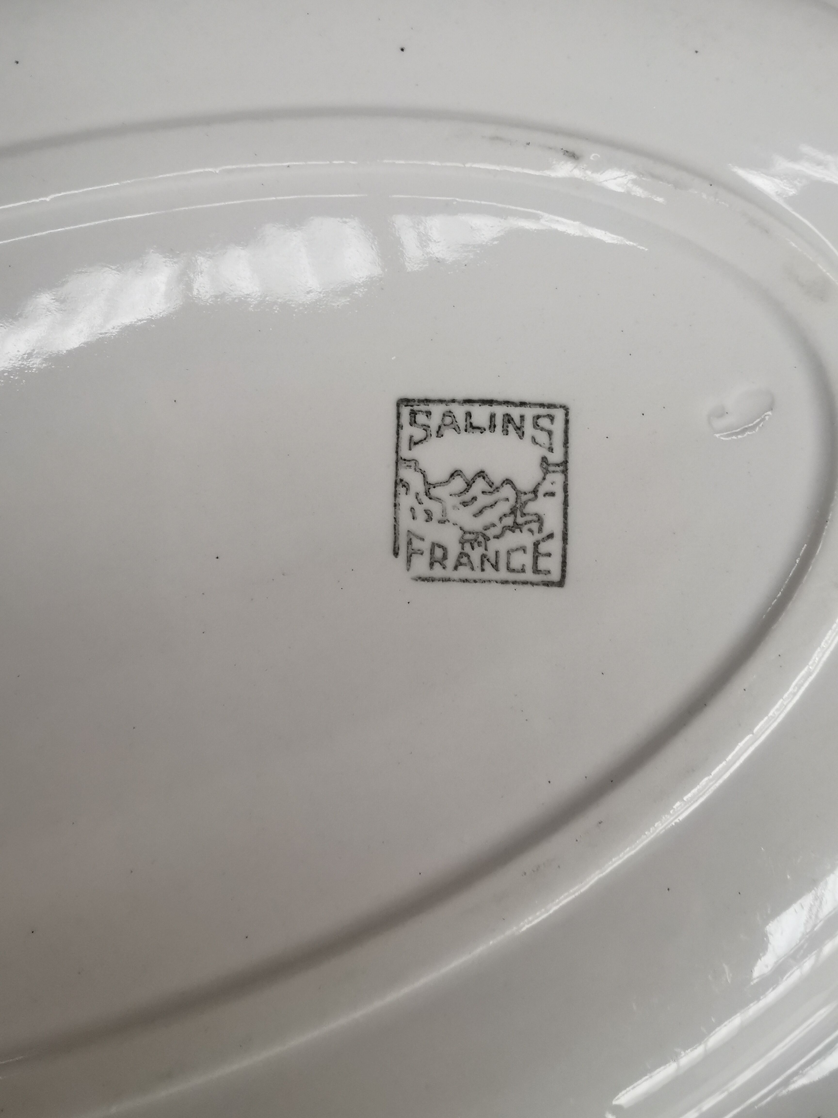 Oval earthenware serving dish