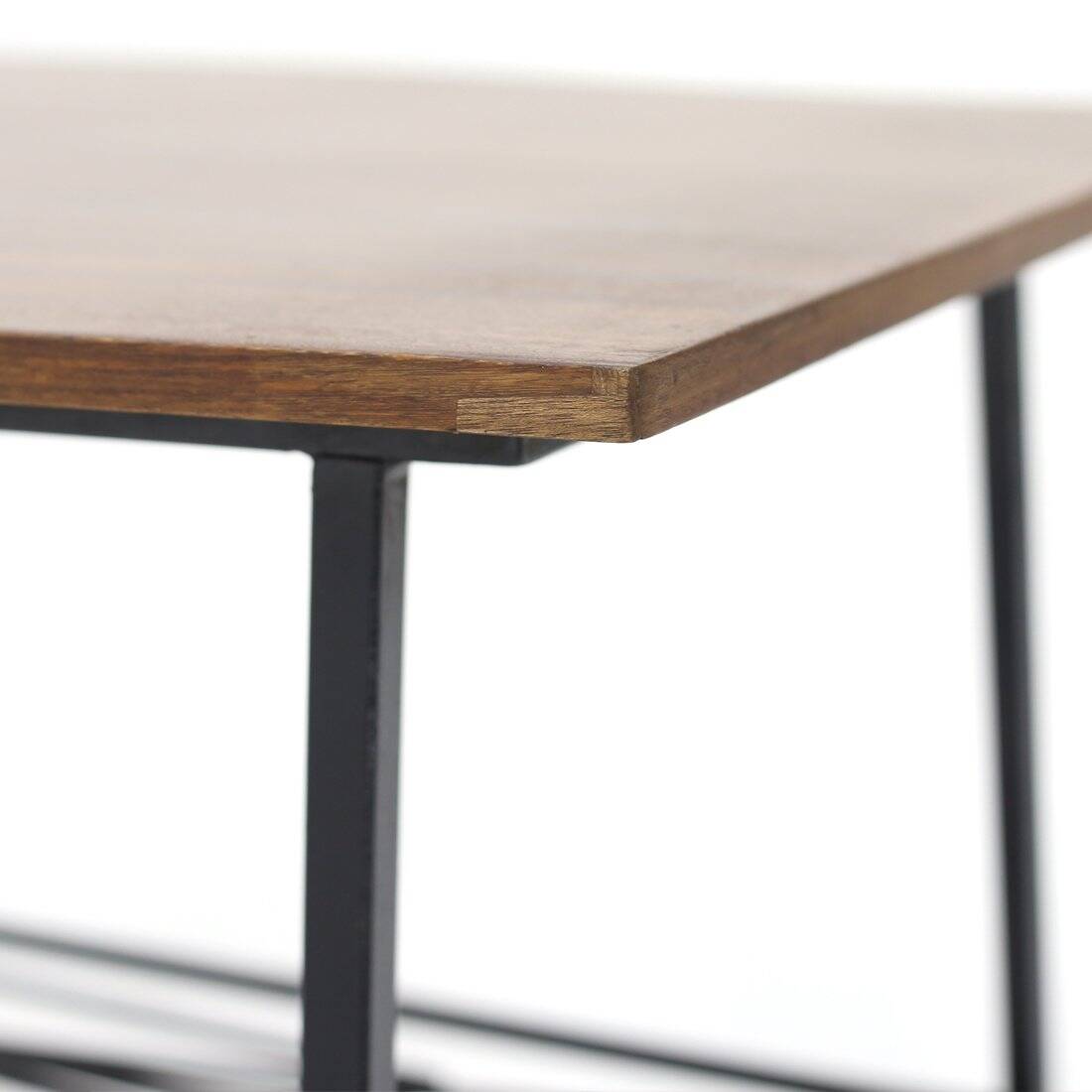 Coffee table with a wooden top, 1950s.