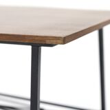 Coffee table with a wooden top, 1950s.