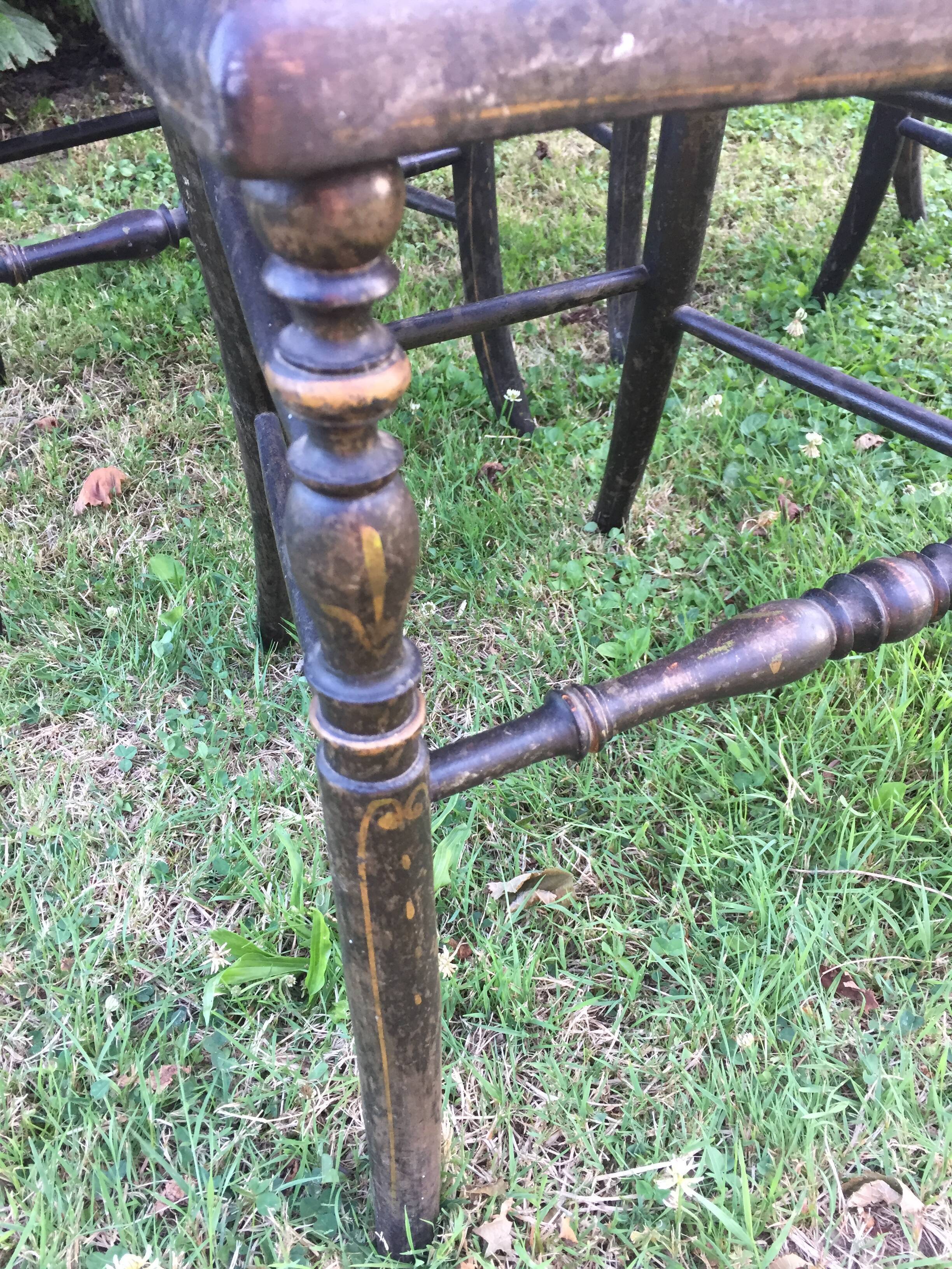 4 Napoleon chairs, orchestra chairs